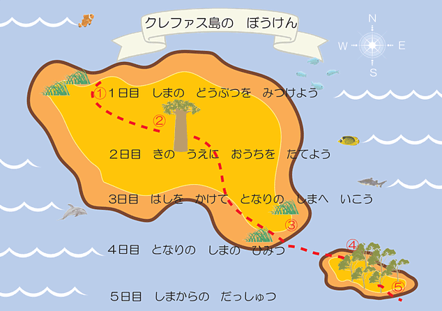 クレファス島地図